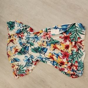 India Botique Hawaiian Flower Dress Coverup Resort Wear